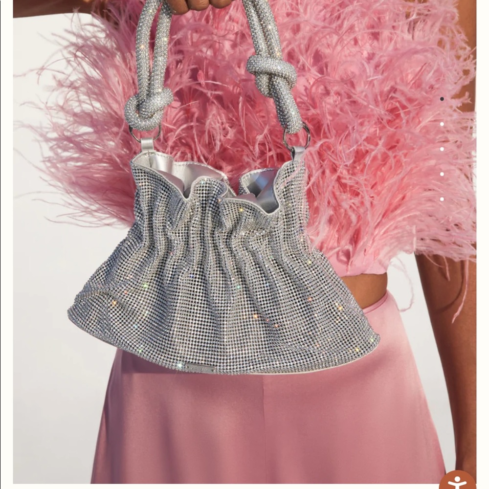 Cult Gaia BARA MINI RHINESTONE SHOULDER BAG